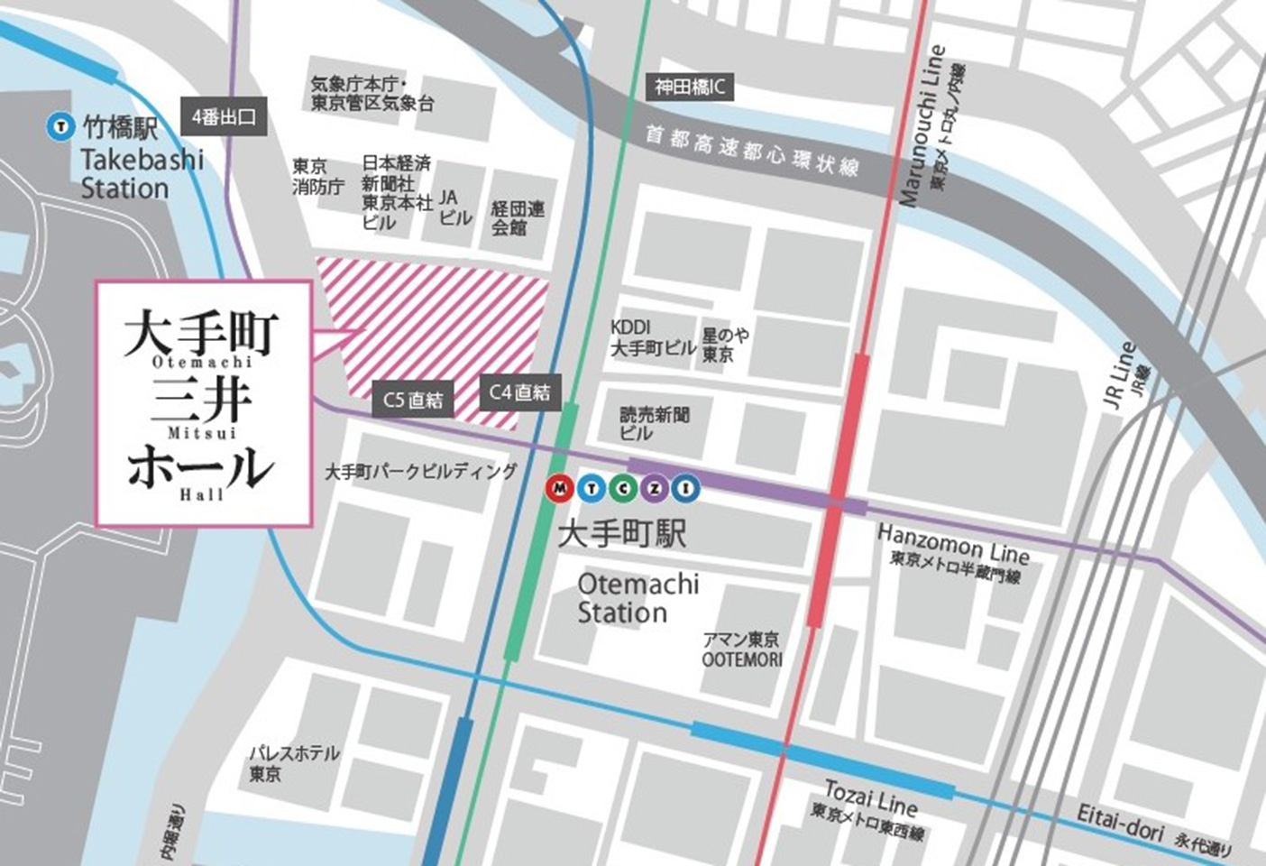 大手町三井ホール アクセスマップ